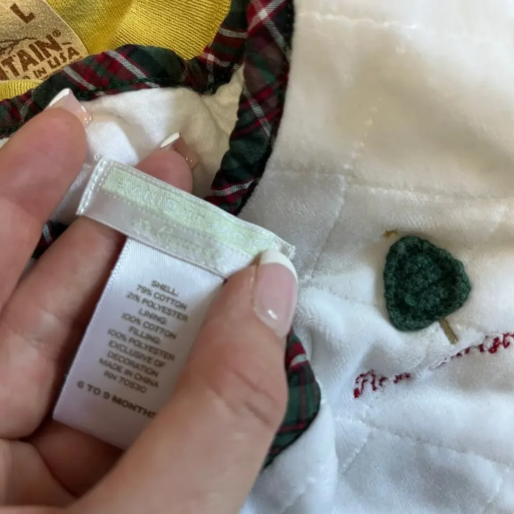 Janie and Jack Baby's First Christmas Velour Sleep Sack Size 6-9 Months